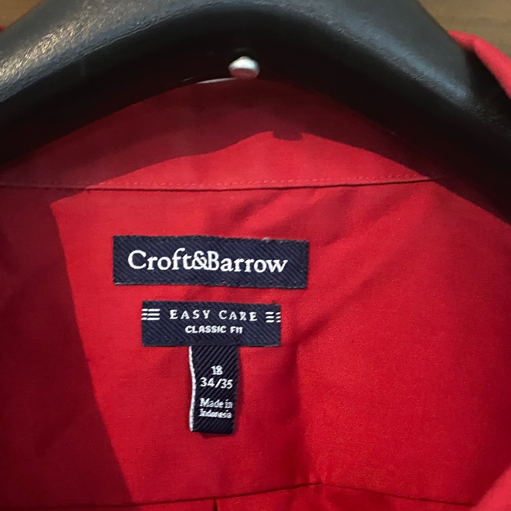 Croft & Barrow Classic Red Button-Up Shirt